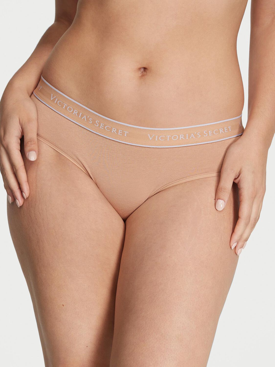 vs Victoria's Secret 4-Pack Logo Cotton Hiphugger Panties 1 of 3 