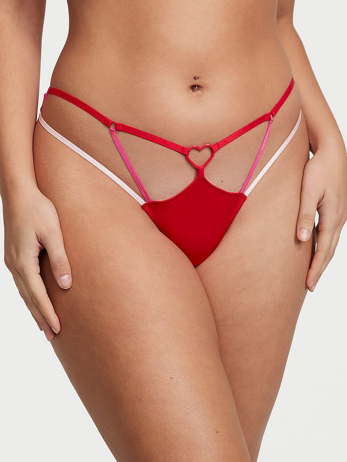 vs Very Sexy Heartware Strappy Thong Panty Lipstick 1 of 4 
