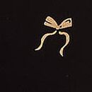 No-Show Thong Panty, Black Ground Foil Bows, swatch