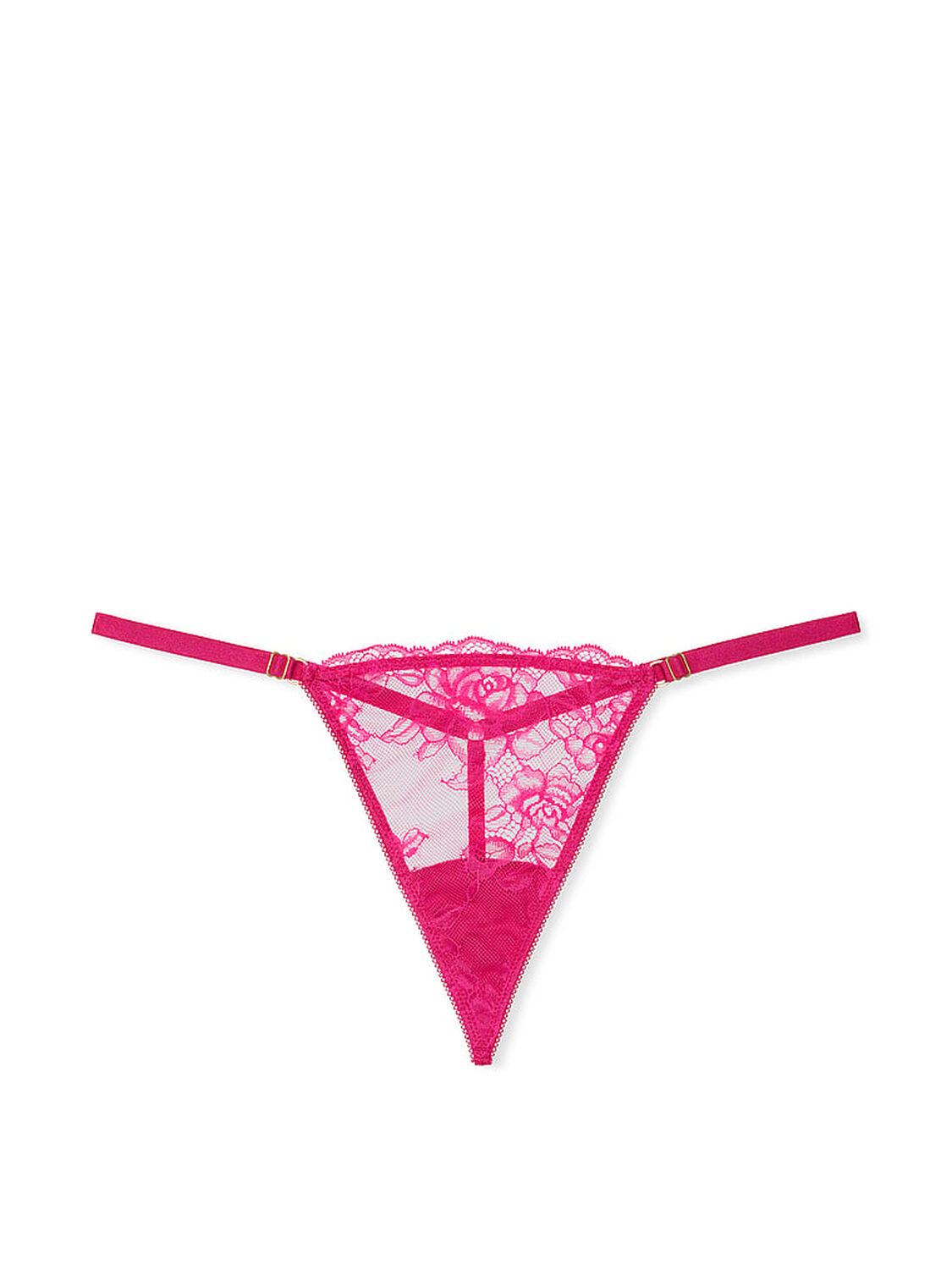 vs Very Sexy Rose Lace Adjustable V-String Panty Cherry Blossom 3 of 4 