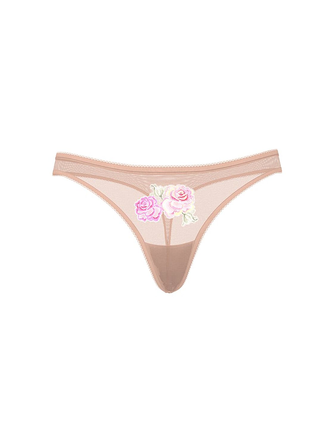 vs Dream Angels Sweet Melody Motif Lace Thong Panty Rose Cloud 3 of 3 