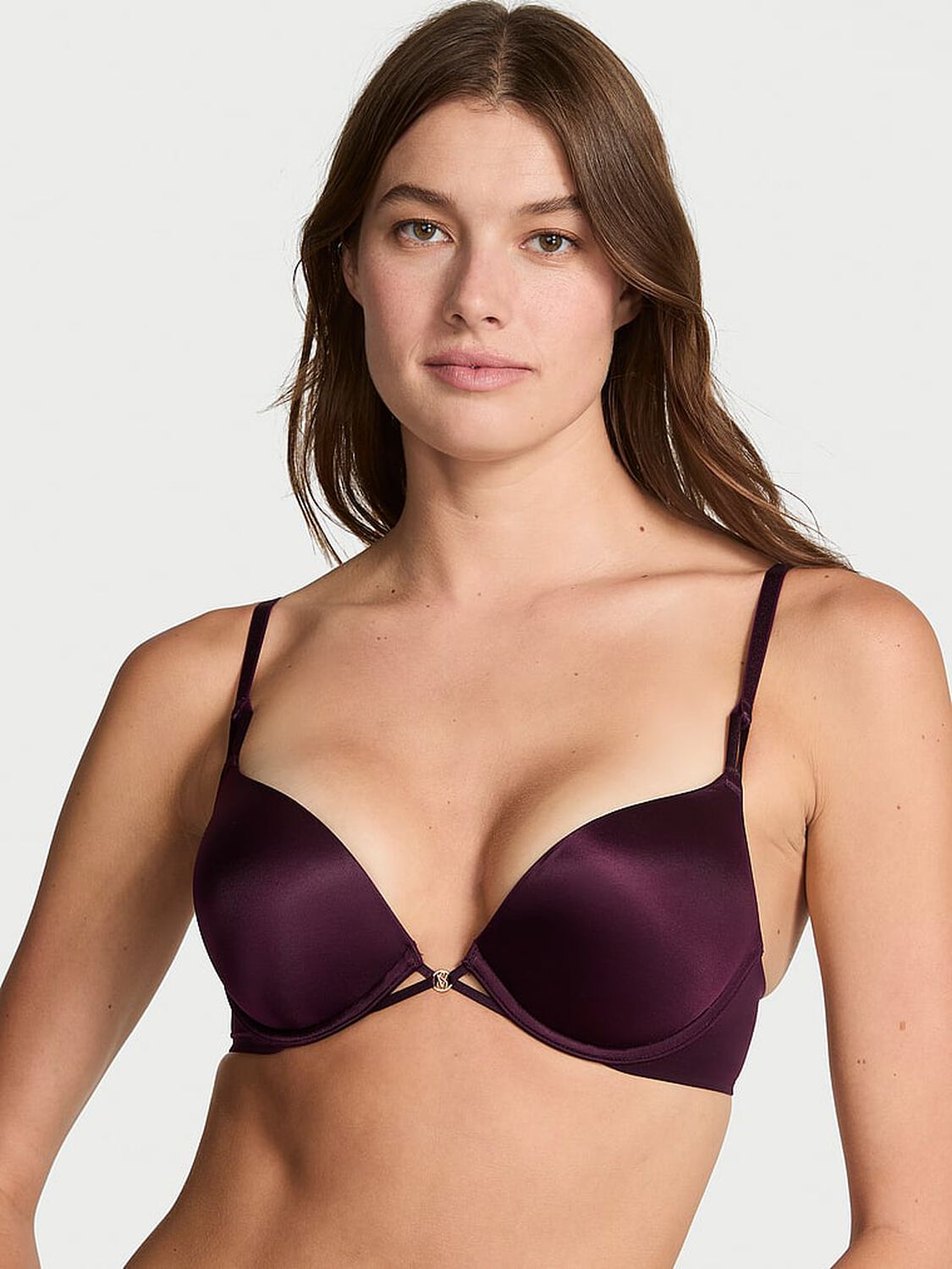 vs Very Sexy Bombshell Add-2-Cups Smooth Push-Up Bra Winter Wine 1 of 3 