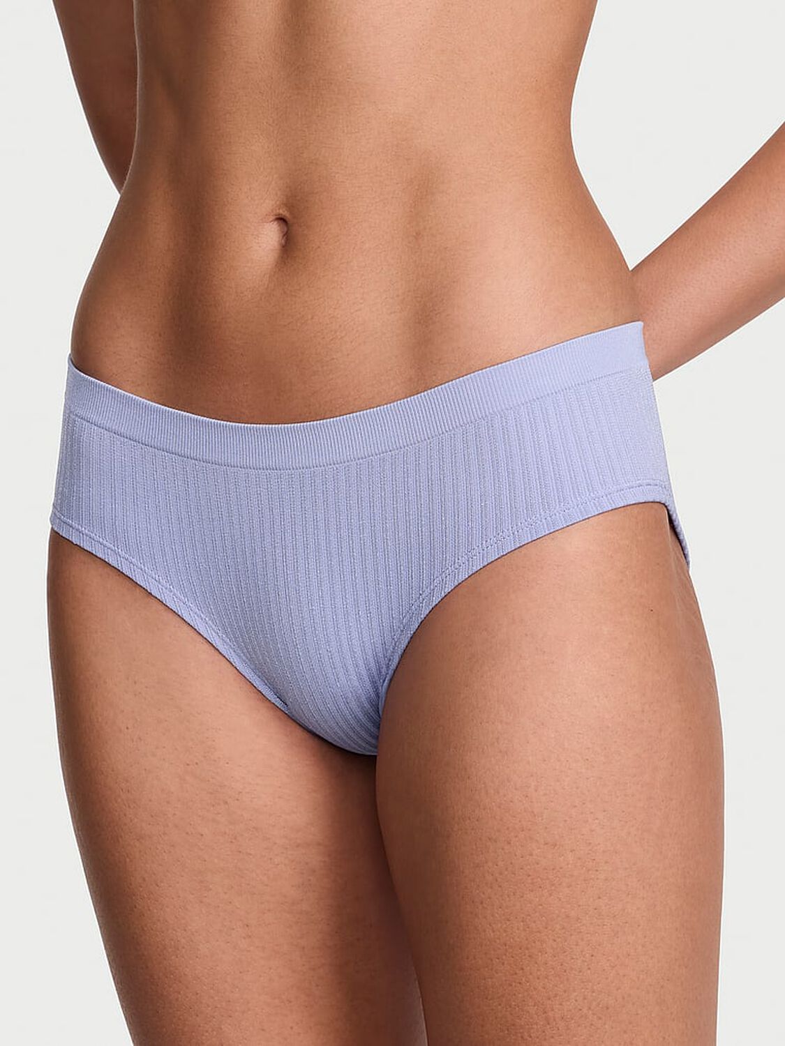 vs Seamless Seamless Sheer Rib Hiphugger Panty Light Lavendar 1 of 4 
