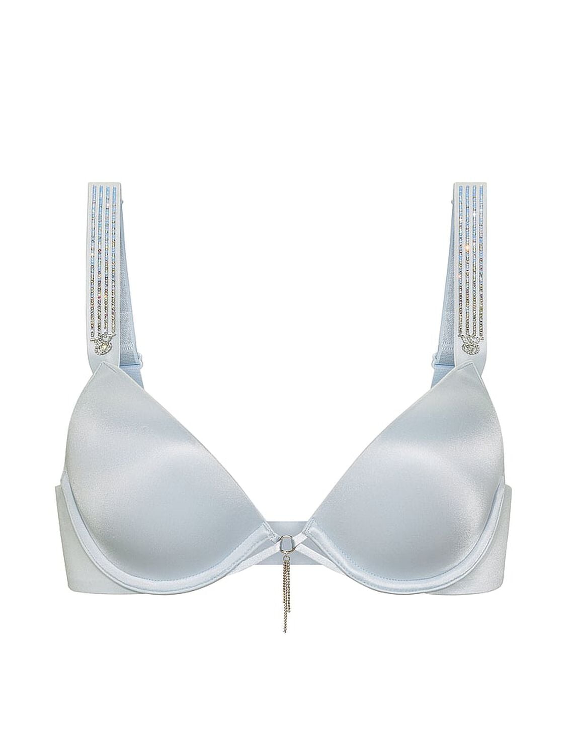 vs Very Sexy Ombr&eacute; Stripe Shine Strap Lightly Lined Plunge Demi Bra Linen Blue 3 of 4 
