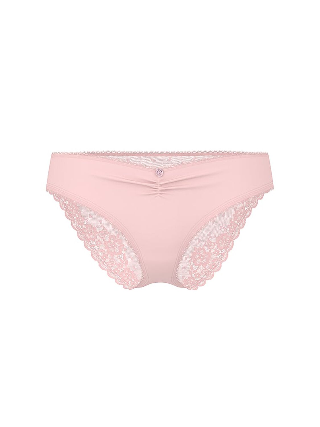 vs Victoria's Secret Stretch Cotton Heart Lace Hiphugger Panty Angel Pink 3 of 3 