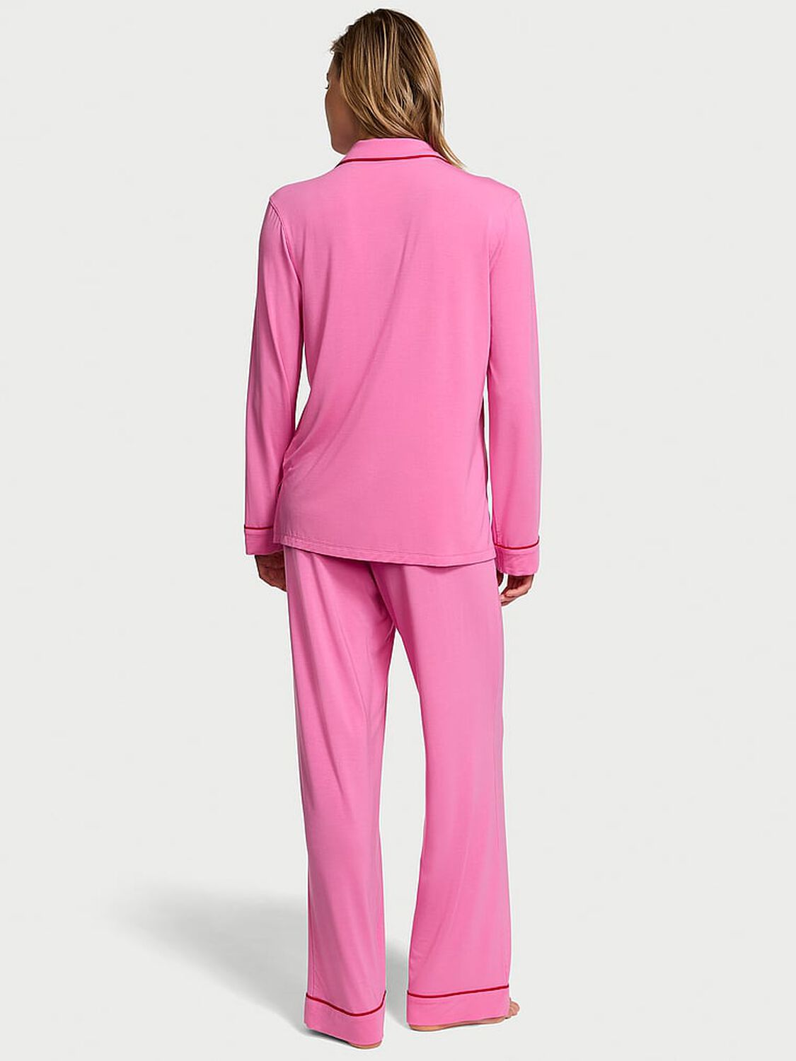 vs Victoria's Secret Modal Soft Long Pajama Set New Peony 2 of 4 