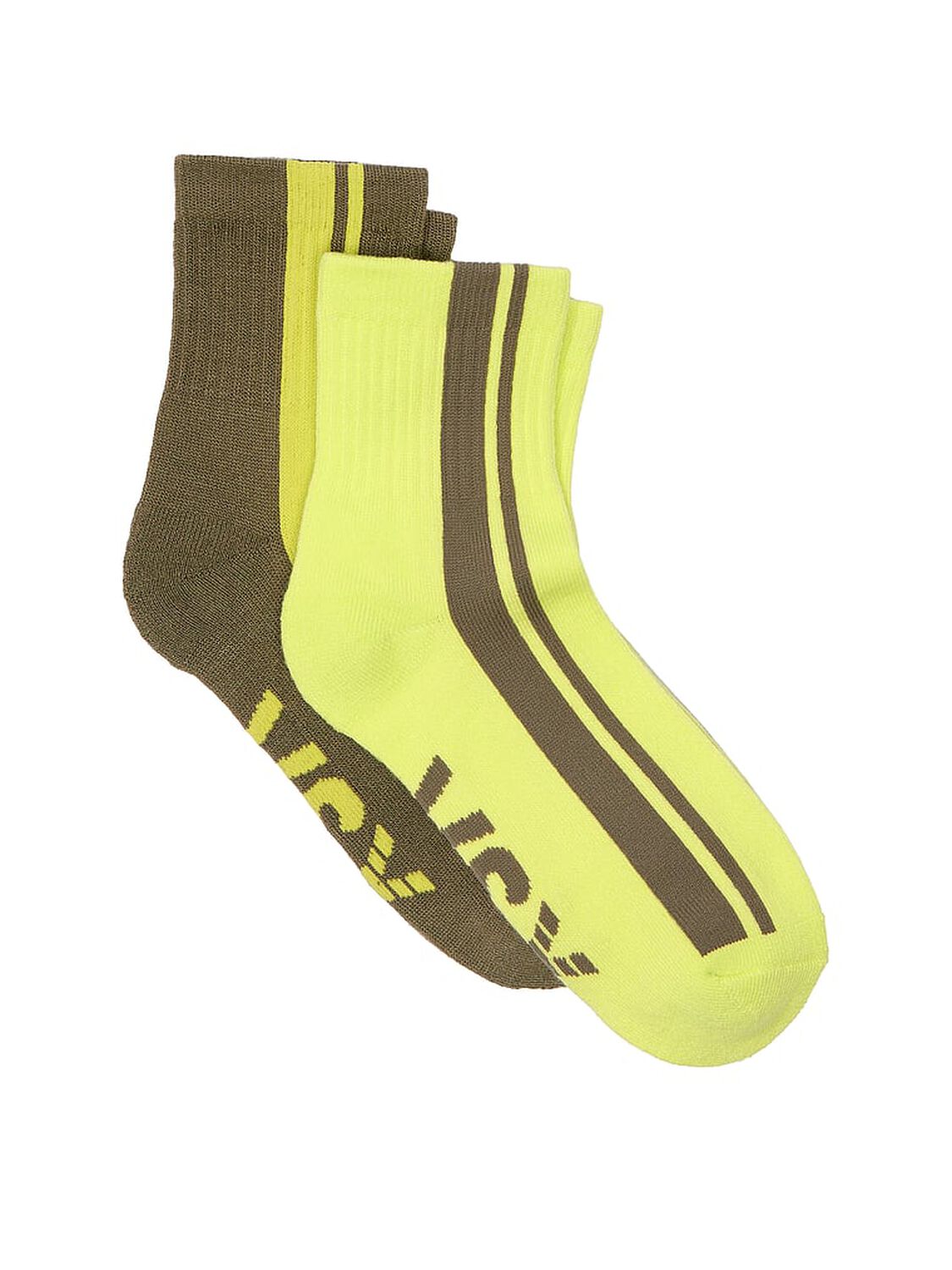 vs Victoria's Secret VSX 2-Pack Quarter Socks Desert Cactus  And Lime 1 of 2 
