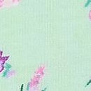 Lace-Trim Cotton V-String Panty, Pretty Mint Floral Logo, swatch
