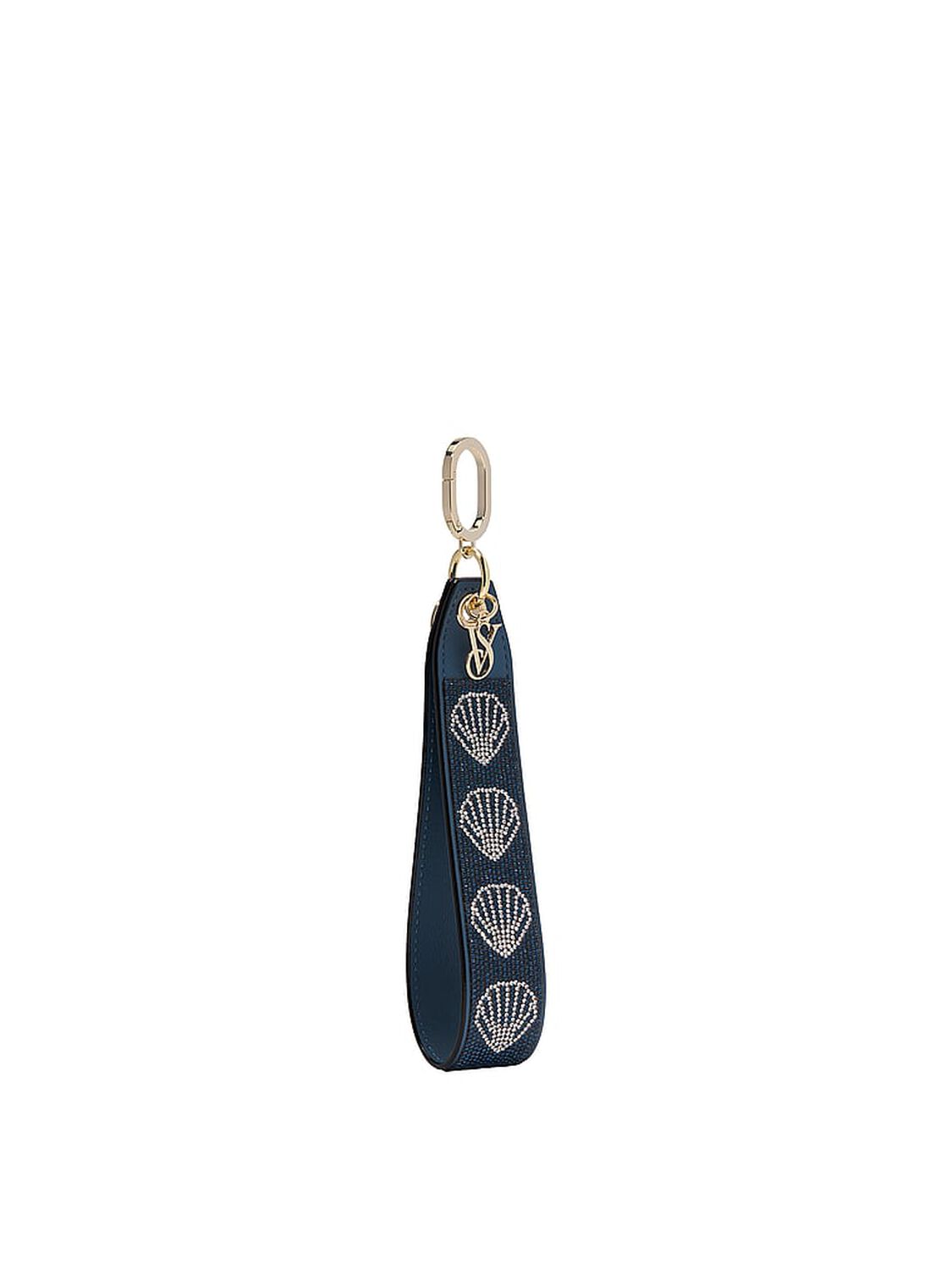 vs Victoria's Secret Wristlet Strap Keychain Moonlight Blue Shell 1 of 2 