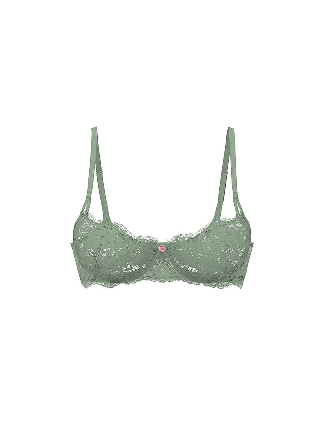 vs Dream Angels Wicked Unlined Lace Balconette Bra Sweet Spearmint 3 of 4 