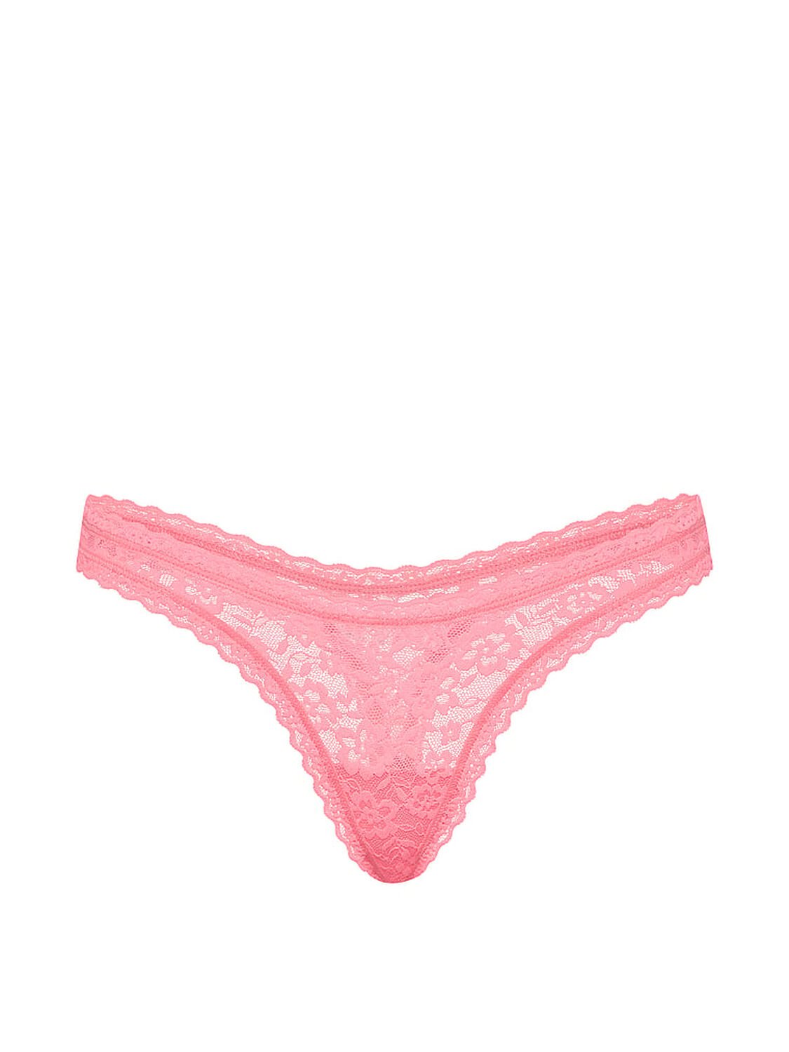 vs The Lacie Lace Ultra-Mini Scoop Thong Panty Pink Highlighter 3 of 3 