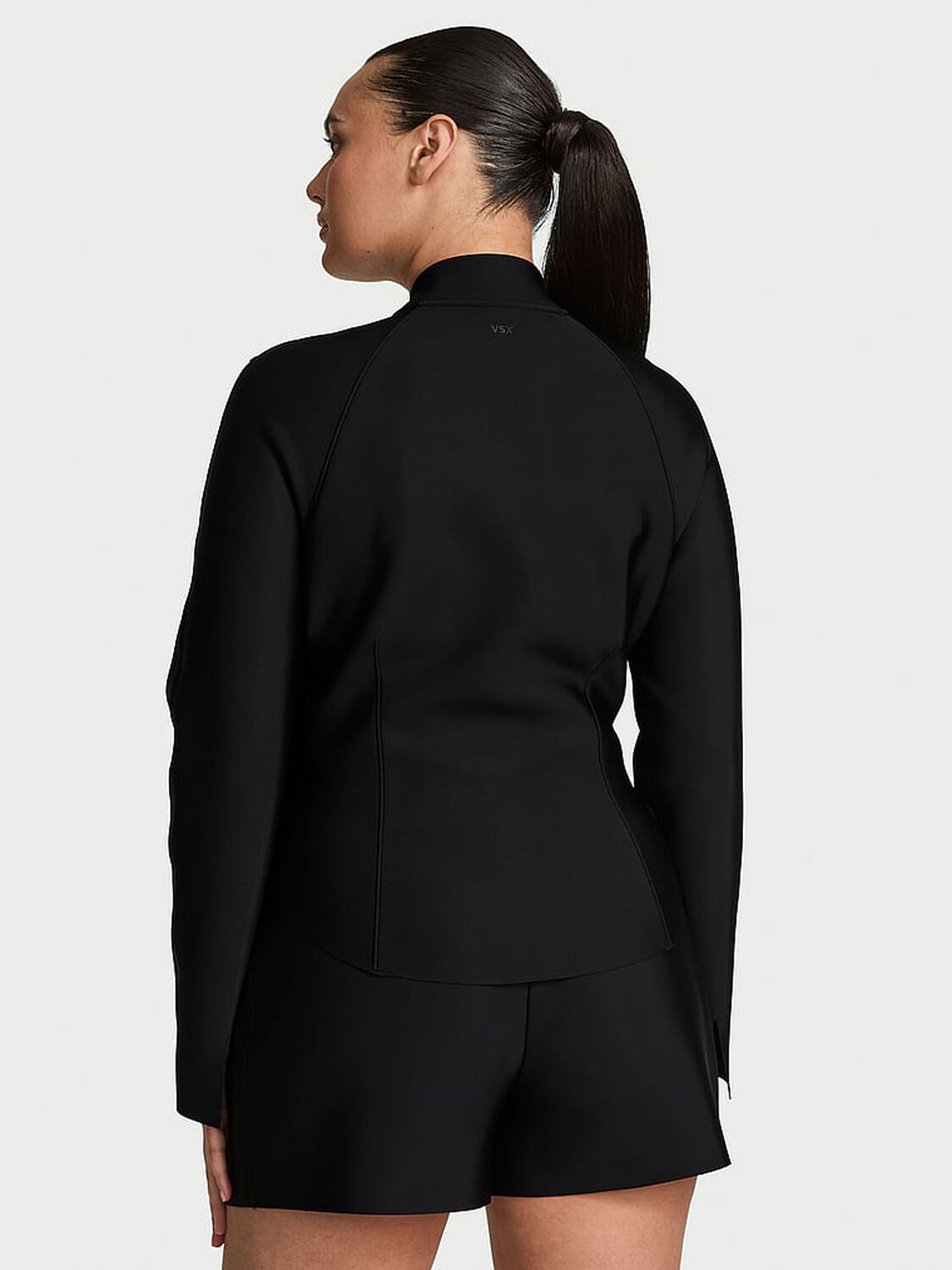 vs Vsx VSX Defined Scuba Zip Long-Sleeve Top Black 3 of 3 
