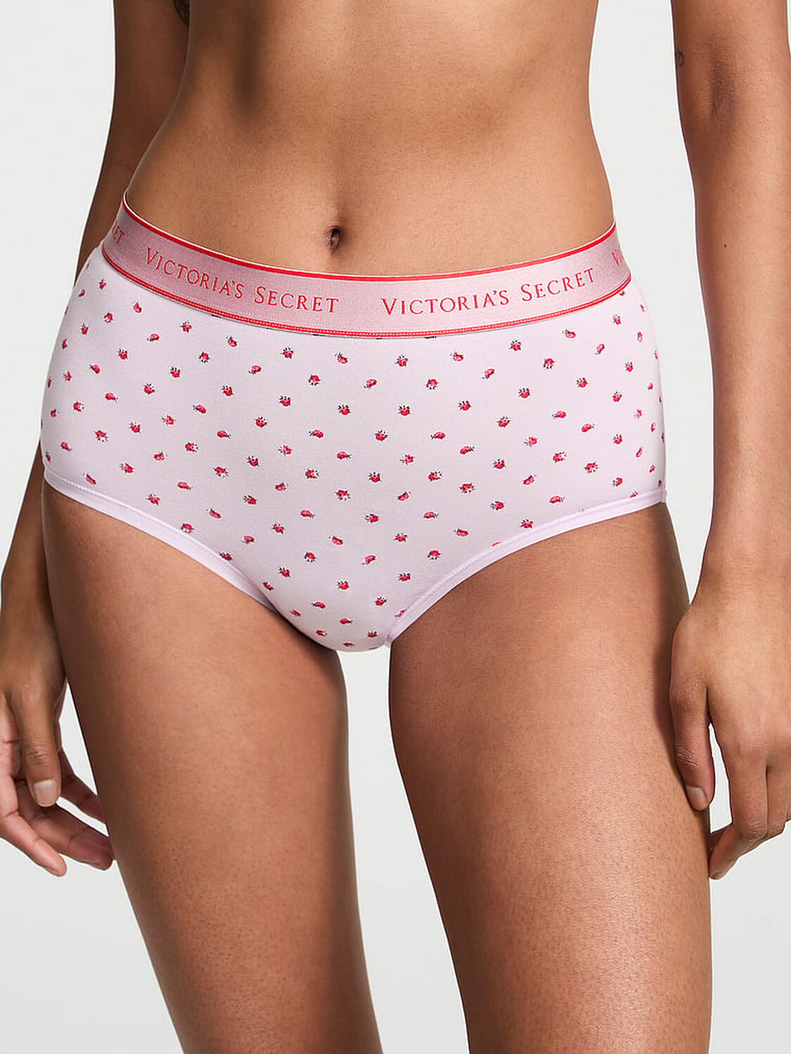 vs Cotton Logo Cotton Modern Brief Panty Delicate Violet Ladybugs 1 of 3 