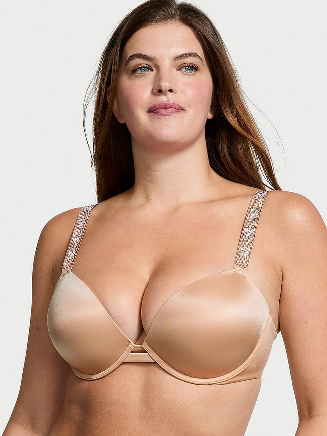 vs Very Sexy Shine Strap Push-Up Bra Praline 1 of 4 