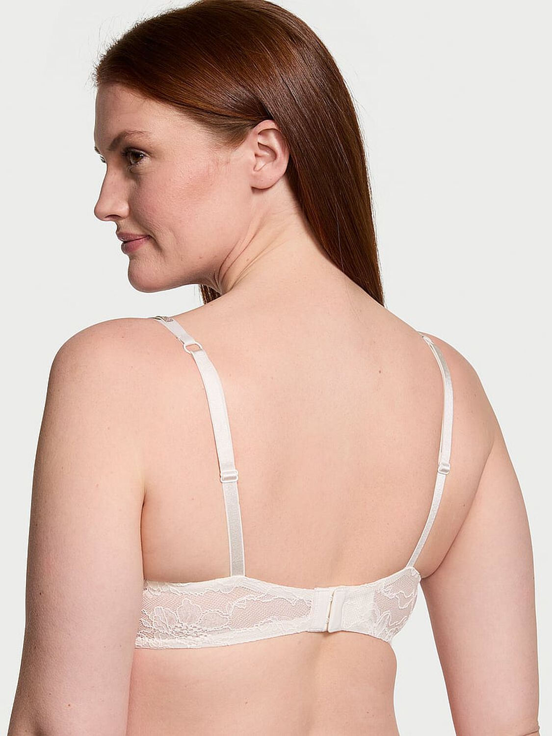 vs Very Sexy Double Shine Strap Lace Push-Up Bra Coconut White 2 of 4 