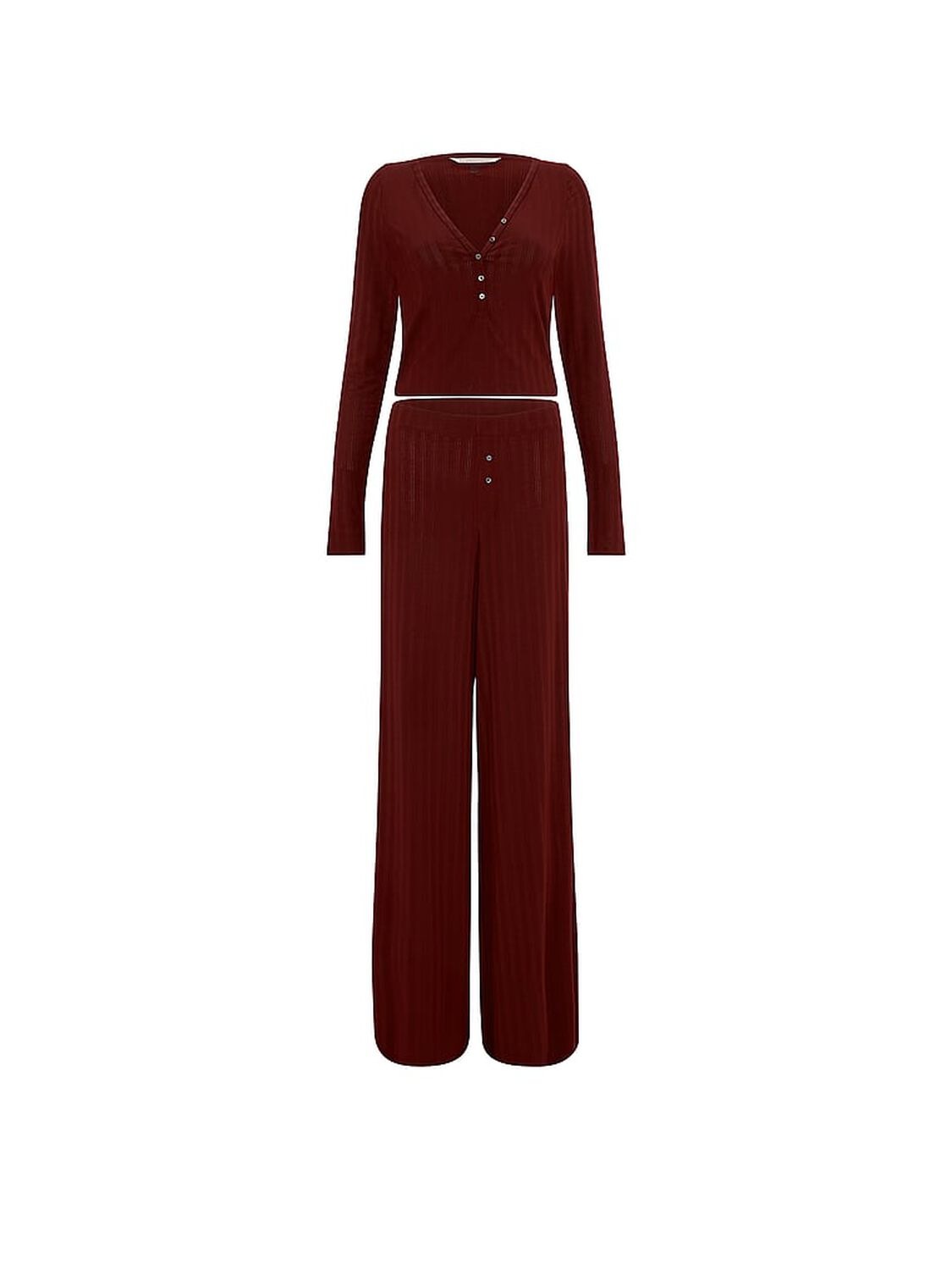 vs Victoria's Secret SoSoft&trade; Modal Ultra-Fine Henley Top & Pant Set Cherrywood 3 of 3 