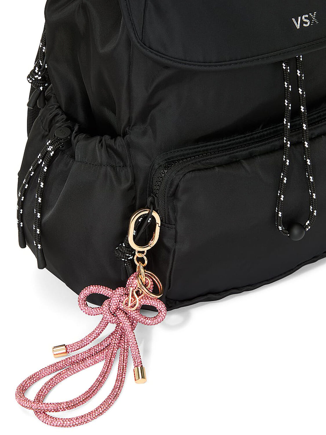 vs Victoria's Secret Knotted Shine Wristlet Strap Keychain Blush 3 of 3 