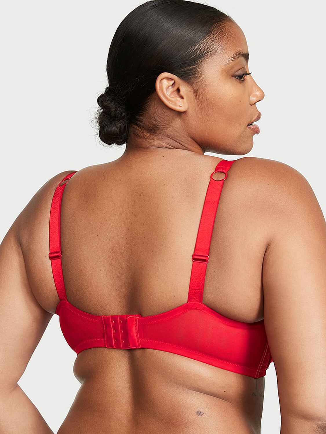 vs Very Sexy Bombshell Add-2-Cups Shine Strap Lace Push-Up Bra Sunny Orange 2 of 4 