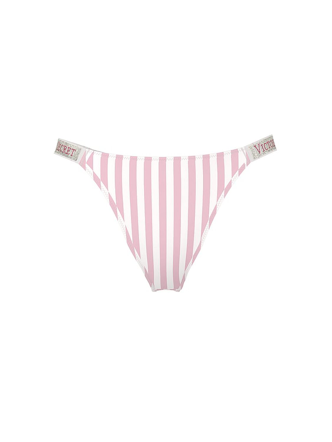 vs Very Sexy Shine Strap Brazilian Panty Heritage Pink/White Stripe 3 of 3 