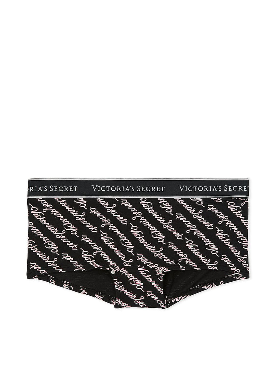 vs Cotton Logo Cotton Shortie Panty Black Logo Script 1 of 1 