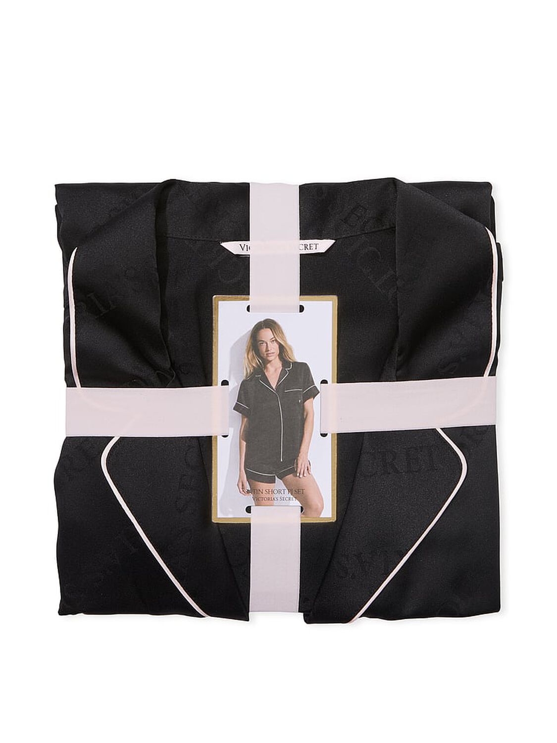 vs Victoria's Secret Satin Short Pajama Set Black 4 of 4 