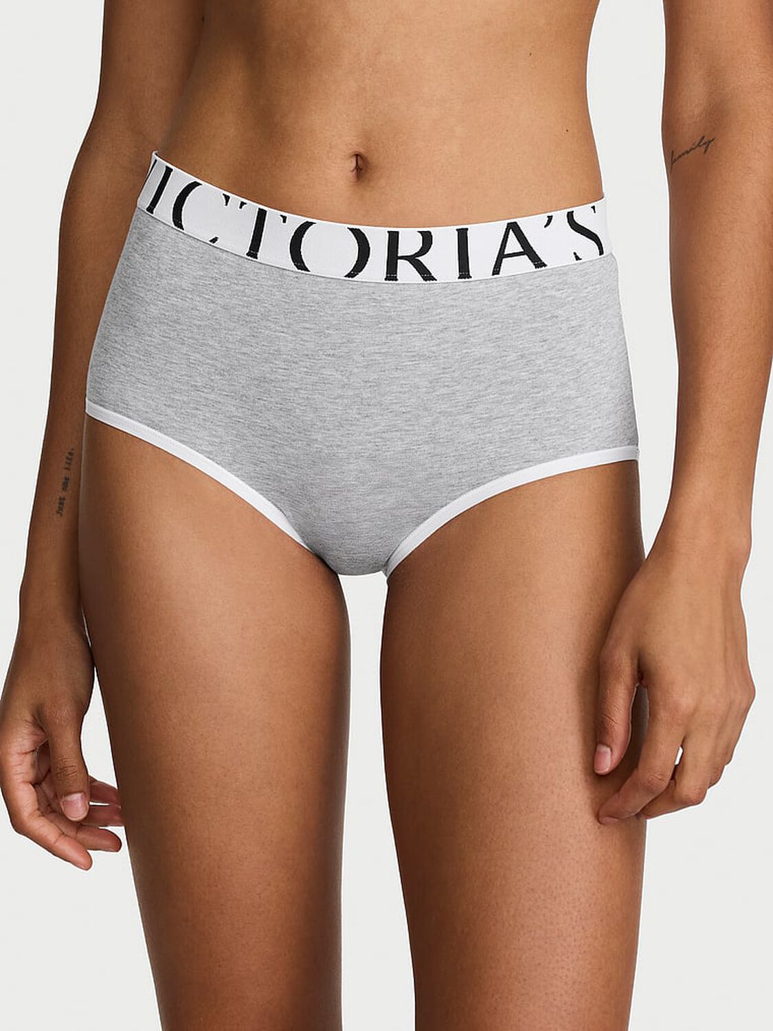 vs Cotton Exploded Logo Cotton Modern Brief Panty Medium Heather Grey 1 of 4 