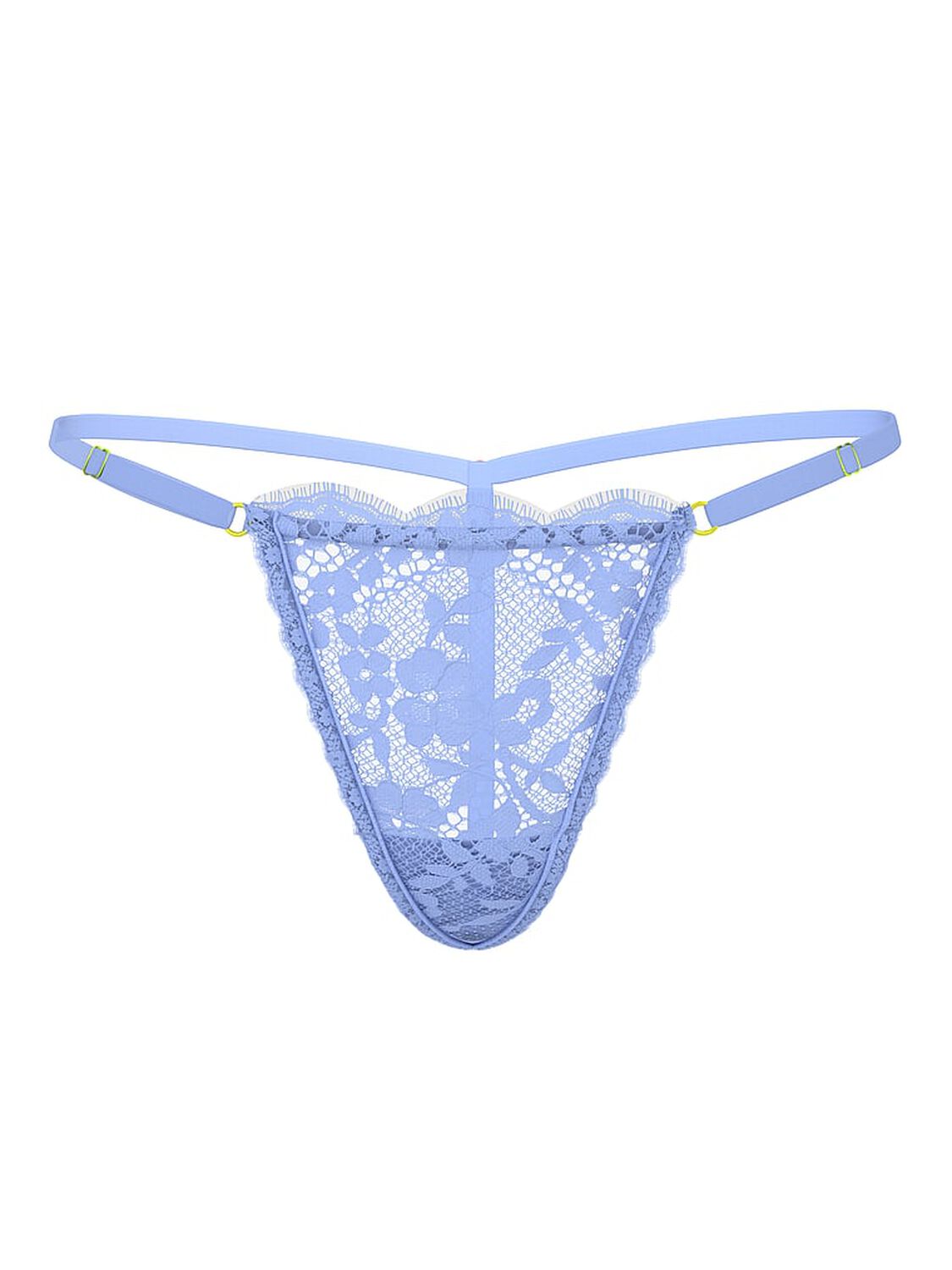 vs Dream Angels Lace Adjustable V-String Panty Cameo Blue 3 of 4 