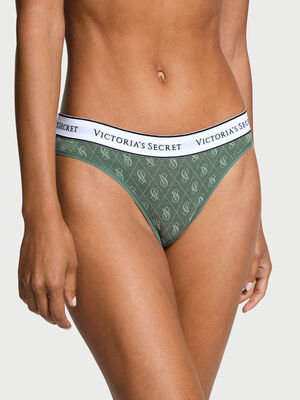 Logo Cotton Thong Panty