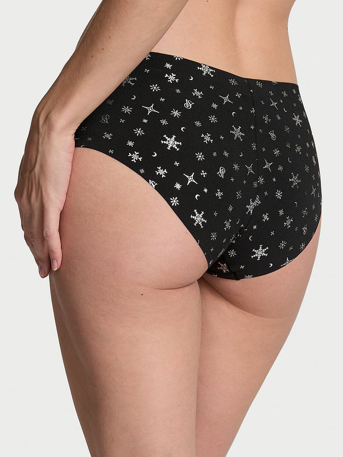 vs No-Show No-Show Hiphugger Panty Black Snowflakes 2 of 4 