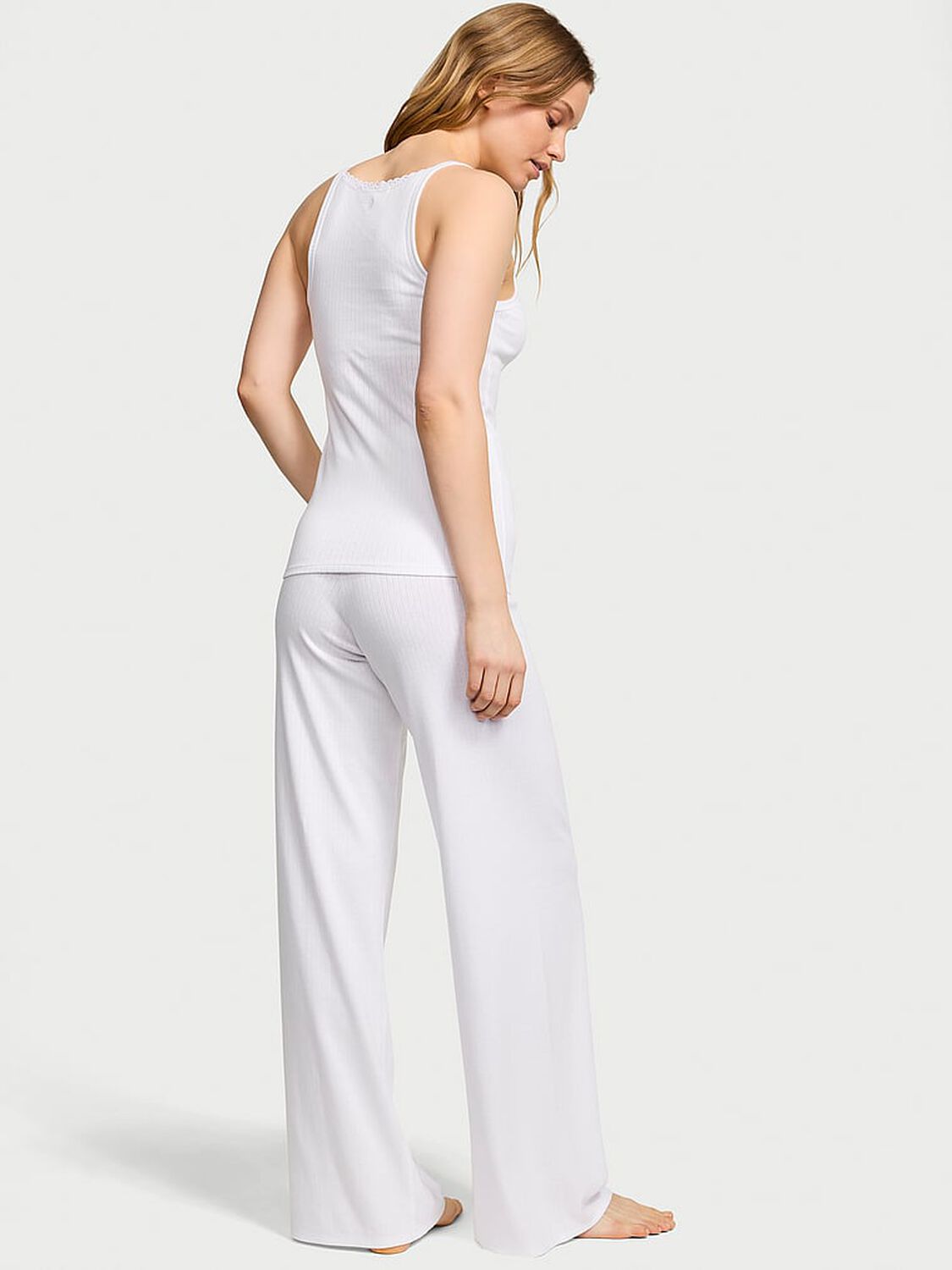 vs Victoria's Secret Pointelle Modal Cami & Pants Set Vs White 2 of 3 