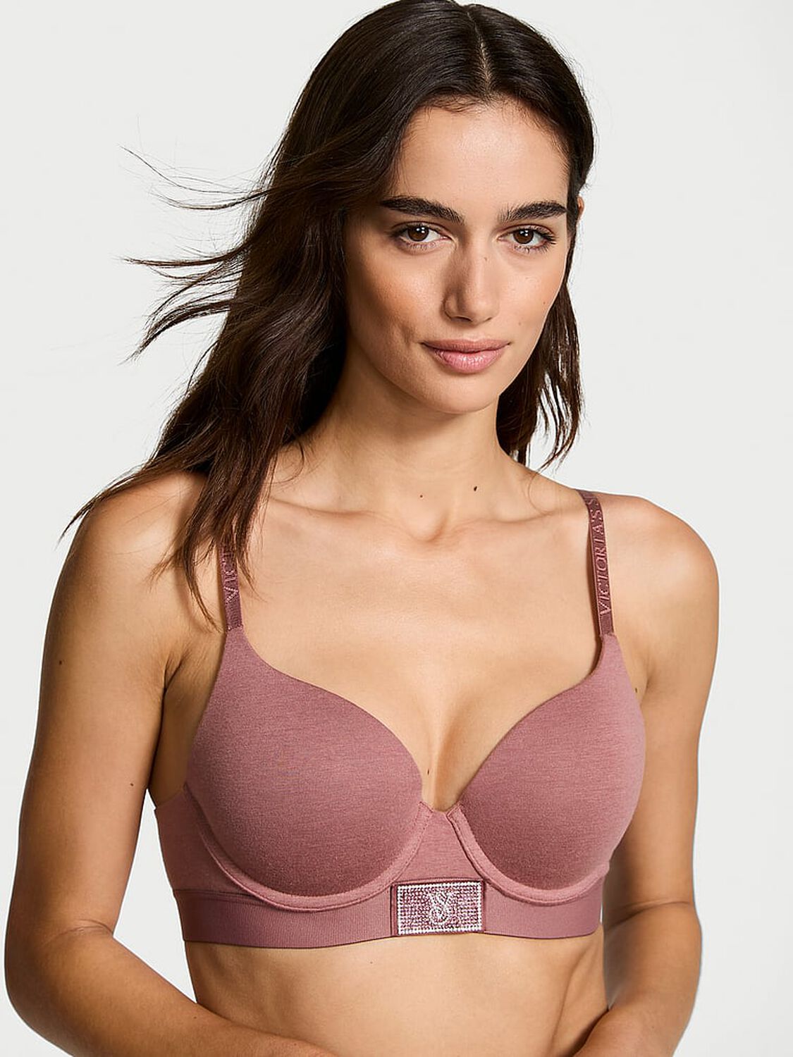 vs The T-Shirt Shine Patch Push-Up Perfect Shape Bra Vintage Rose 1 of 4 