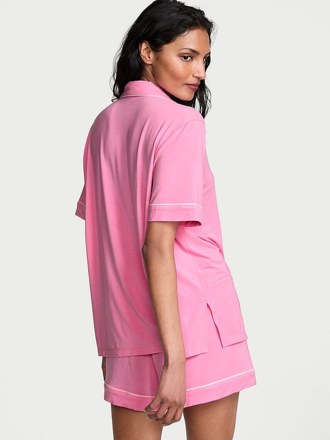 vs Victoria's Secret SoSoft&trade; Modal Short Pajama Set Pink Sugar 2 of 4 