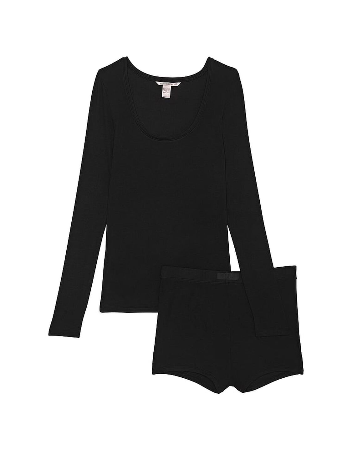 vs Victoria's Secret Ribbed Modal Scoop Long-Sleeve Shortie Set 3 of 3 