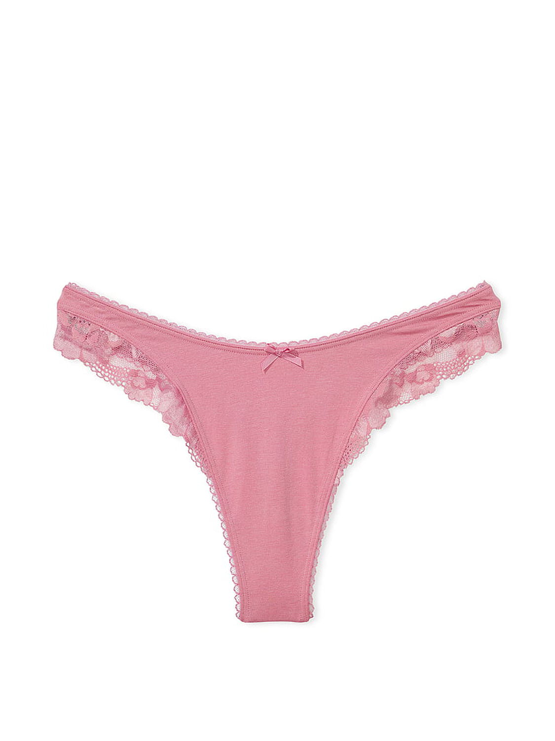 vs Victoria's Secret Stretch Cotton High-Leg Scoop Thong Panty 3 of 4 
