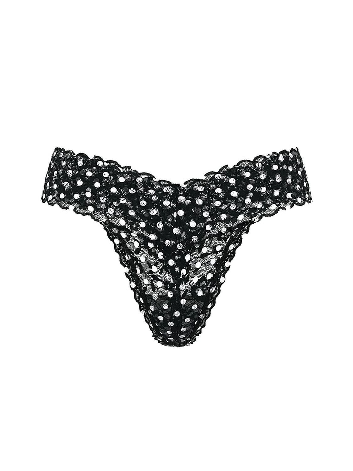 vs The Lacie Lace Thong Panty Black Dots 1 of 2 