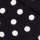 Cinched High-Waist Bikini Bottom, Black & White Dots, swatch