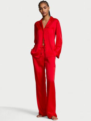 Signature Satin Long Pajama Set