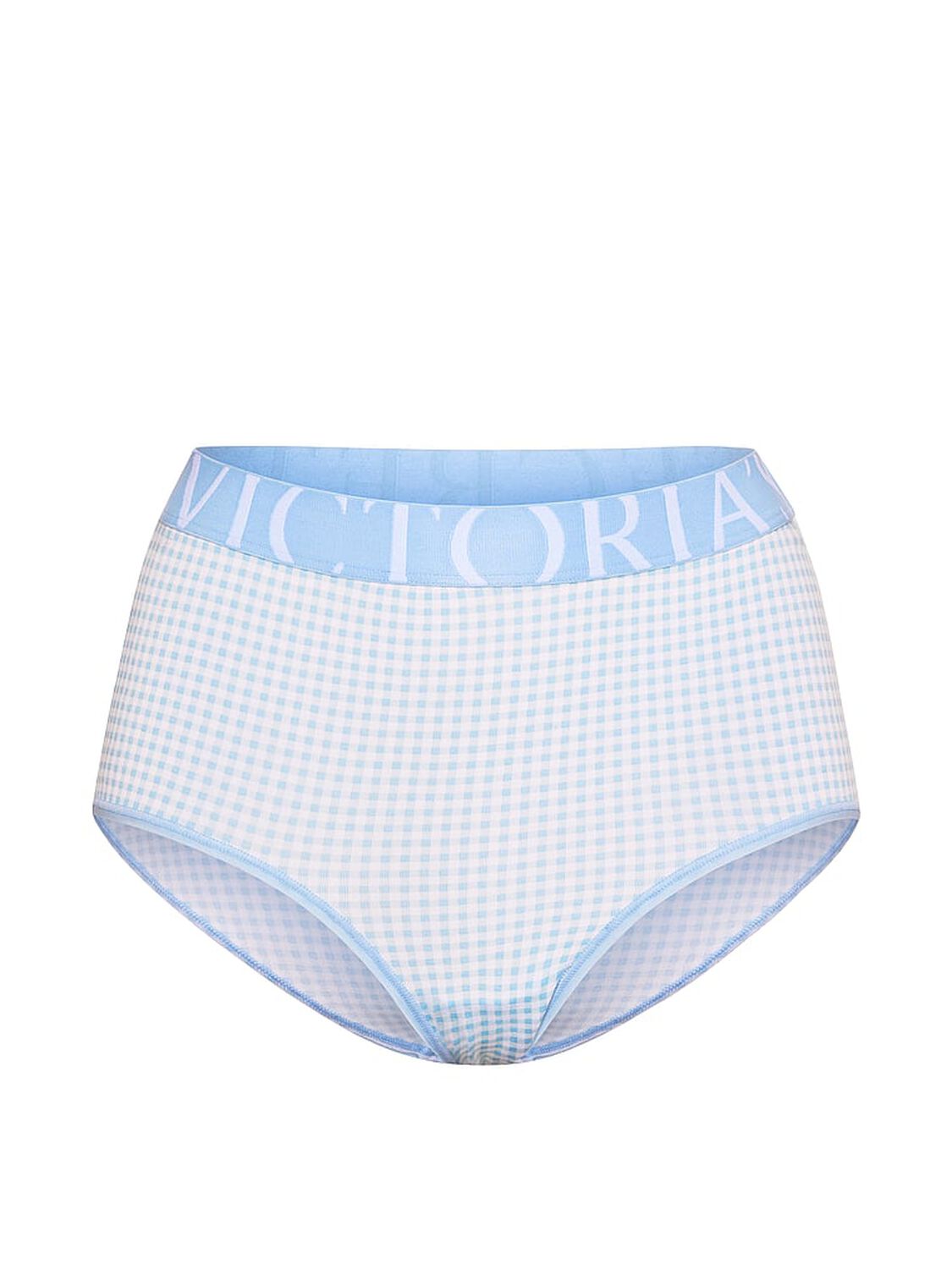 vs Cotton Exploded Logo Cotton Modern Brief Panty Linen Blue Gingham 3 of 3 