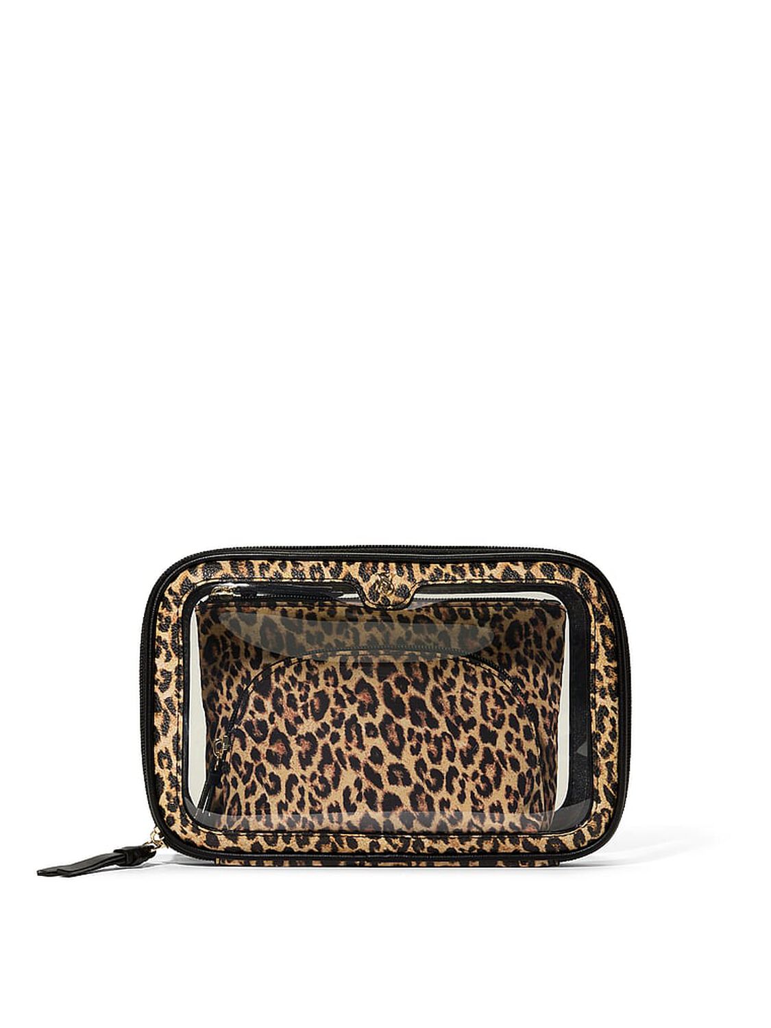vs Victoria's Secret 3-Piece Makeup Bag Set Leopard 1 of 4 