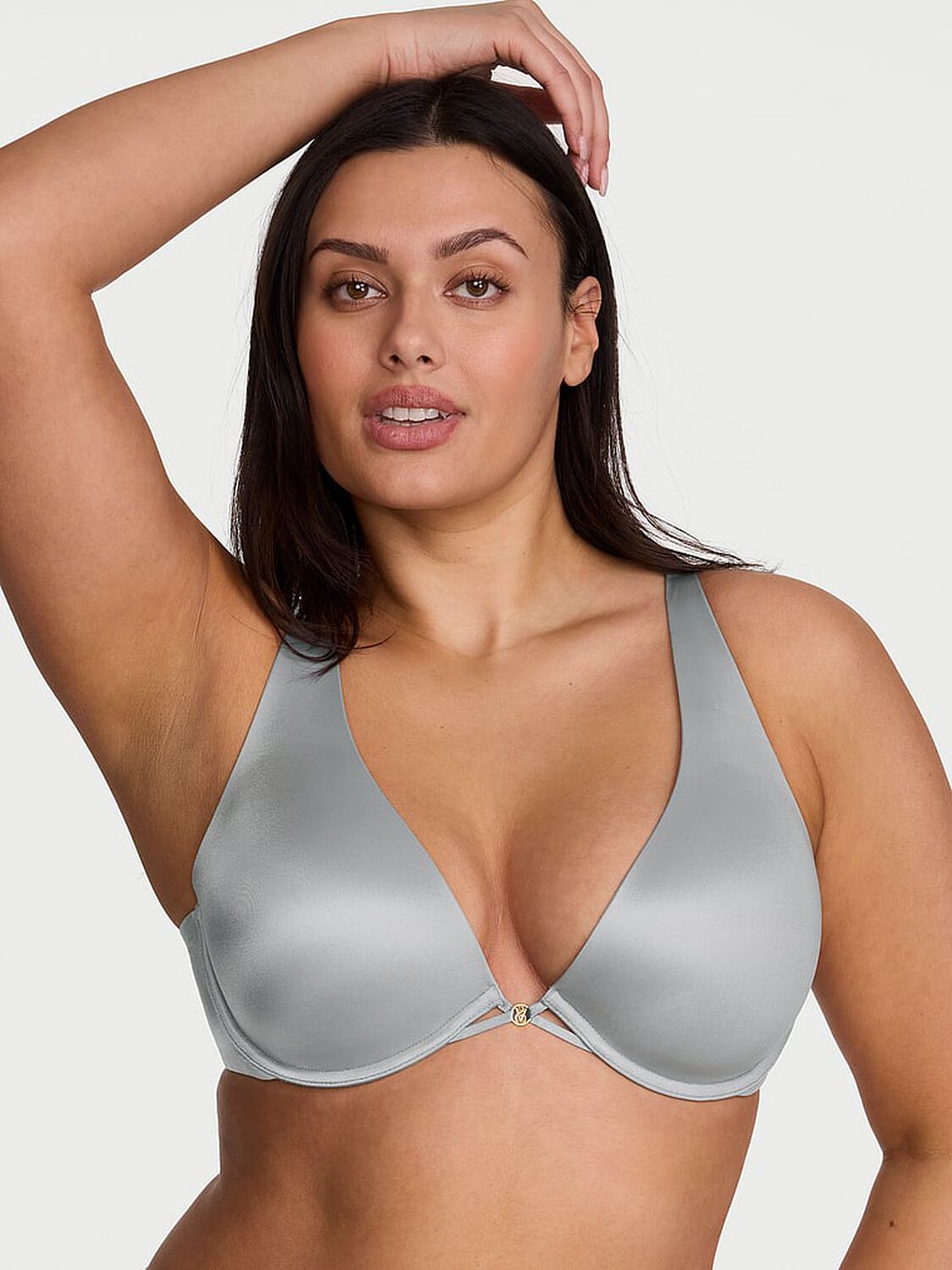 vs Very Sexy Smooth Lightly Lined Plunge Bra Sterling 1 of 3 