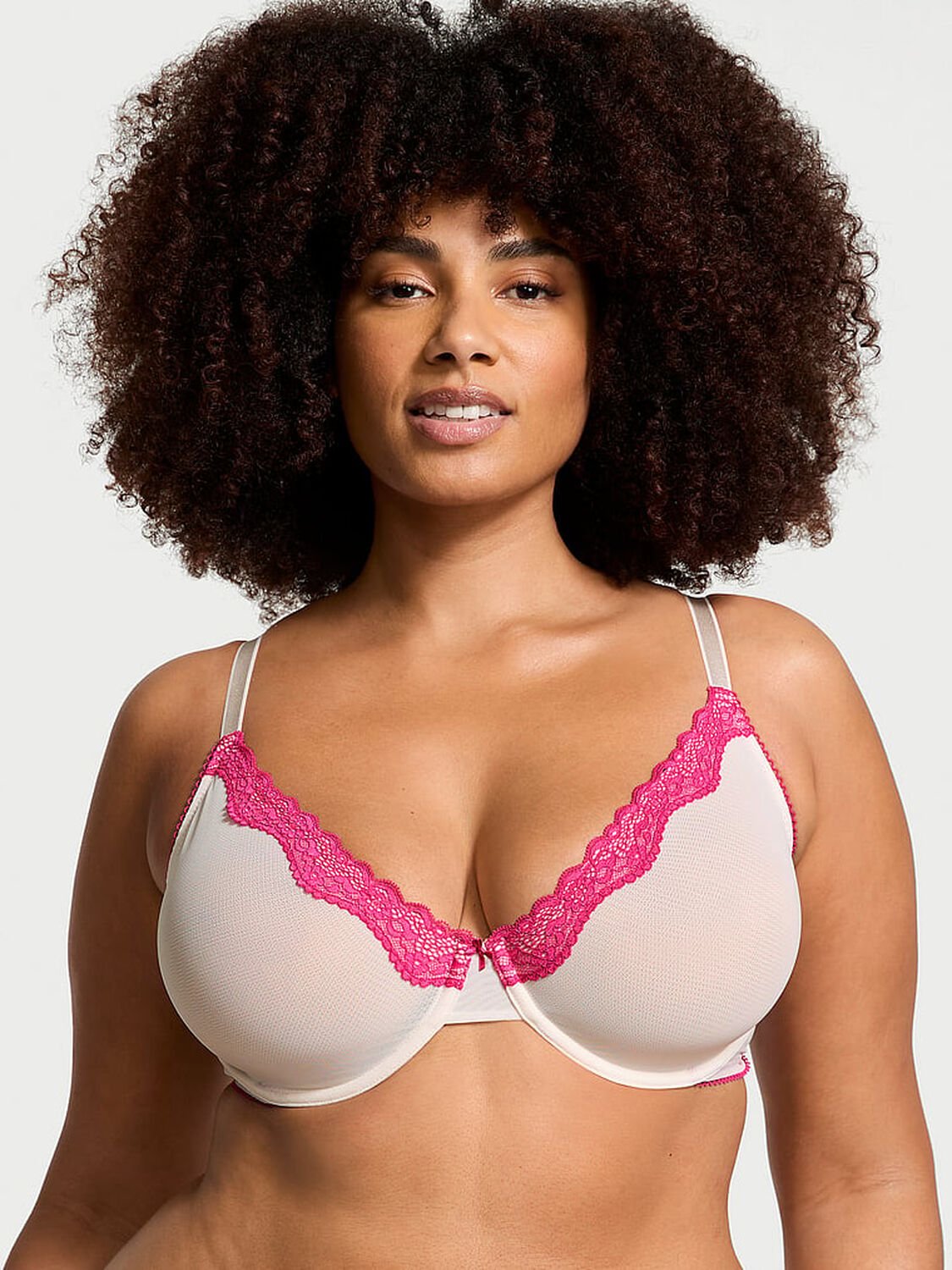 vs Victoria's Secret Tease Unlined Demi Bra Coconut White 1 of 3 