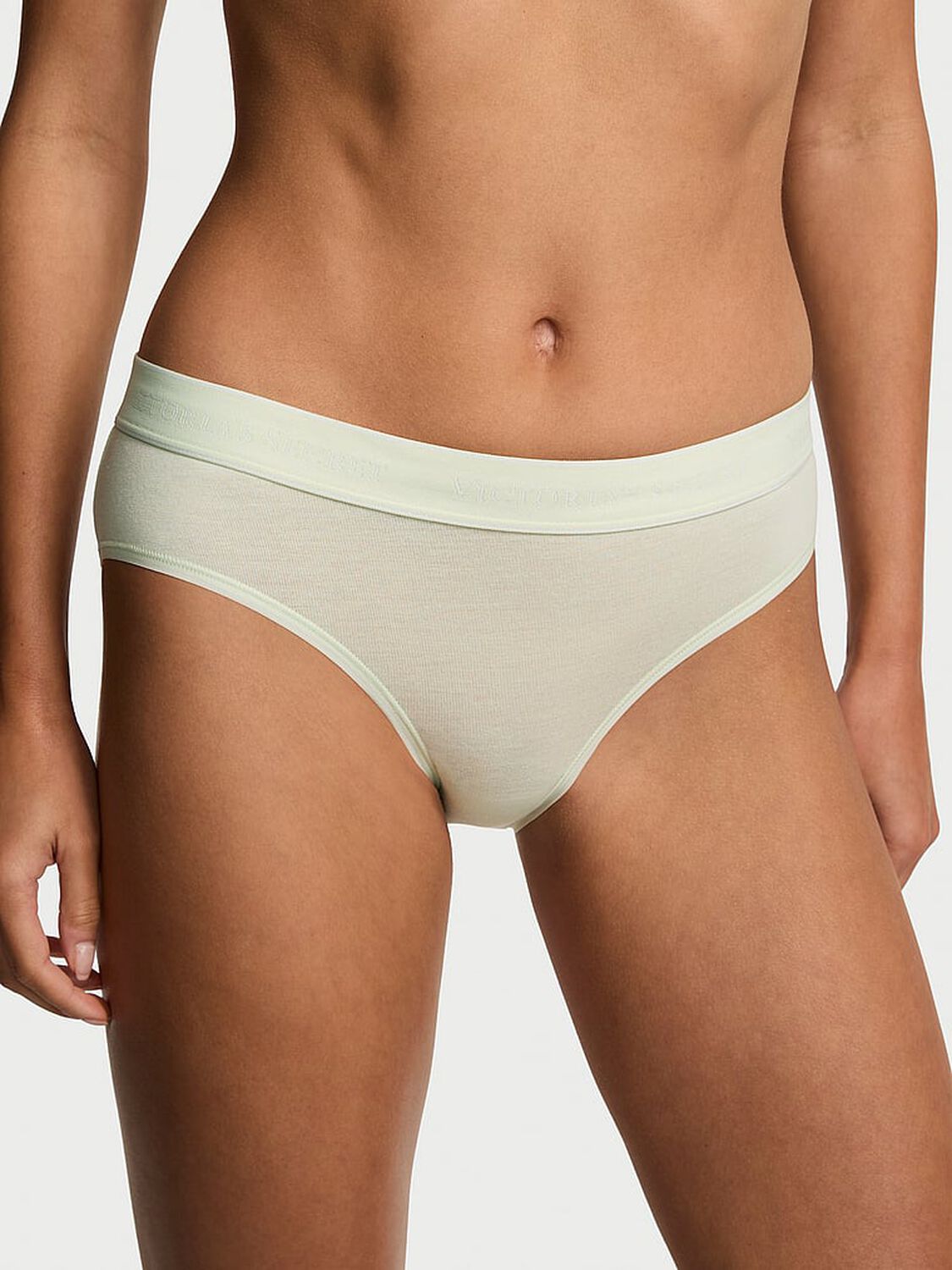vs Cotton Logo Cotton Hiphugger Panty Mint Crush 4 of 4 