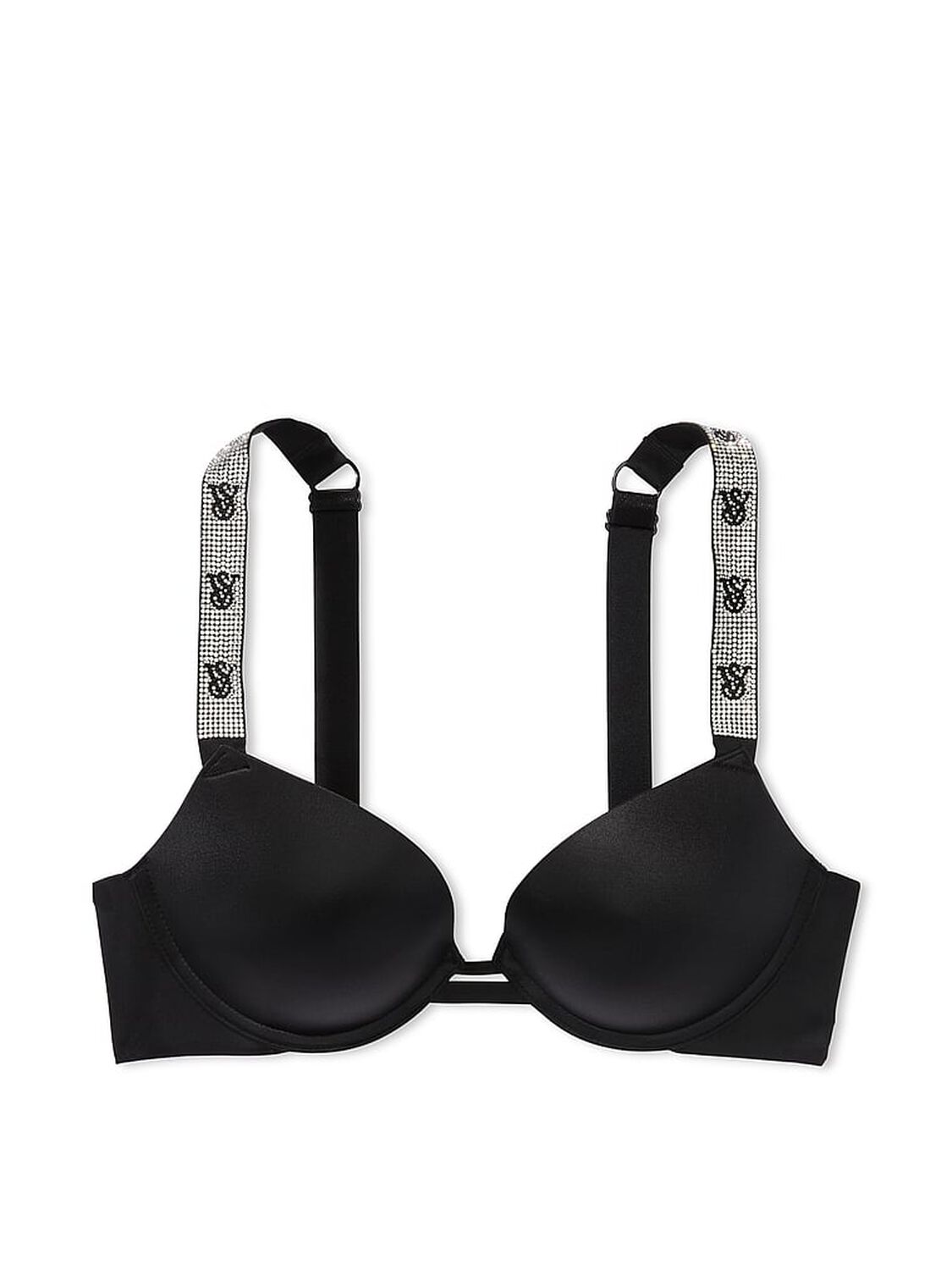vs Very Sexy Shine Strap Push-Up Bra Black 3 of 4 