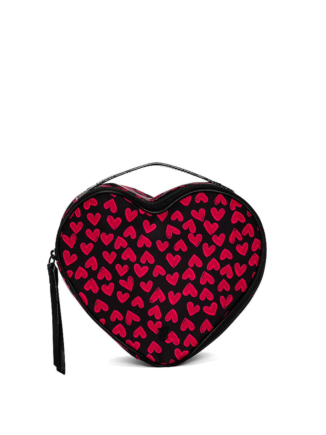 vs Victoria's Secret Heart Train Case Bag Black Grounded Heart 1 of 2 