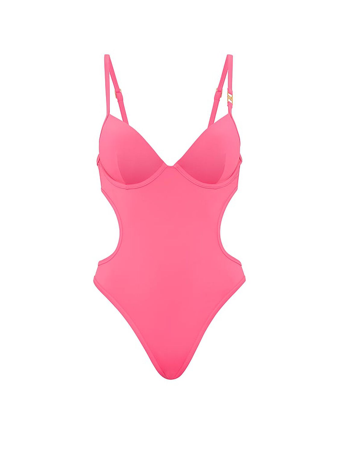 vs Victoria's Secret Swim Very Sexy Push-Up Monokini One-Piece Swimsuit Bombshell Pink 3 of 4 