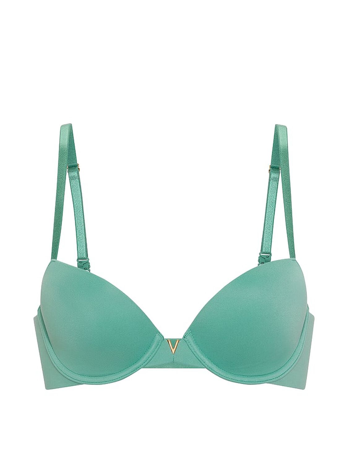 vs Love Cloud Smooth Lightly Lined Plunge Demi Bra Gentle Green 3 of 3 