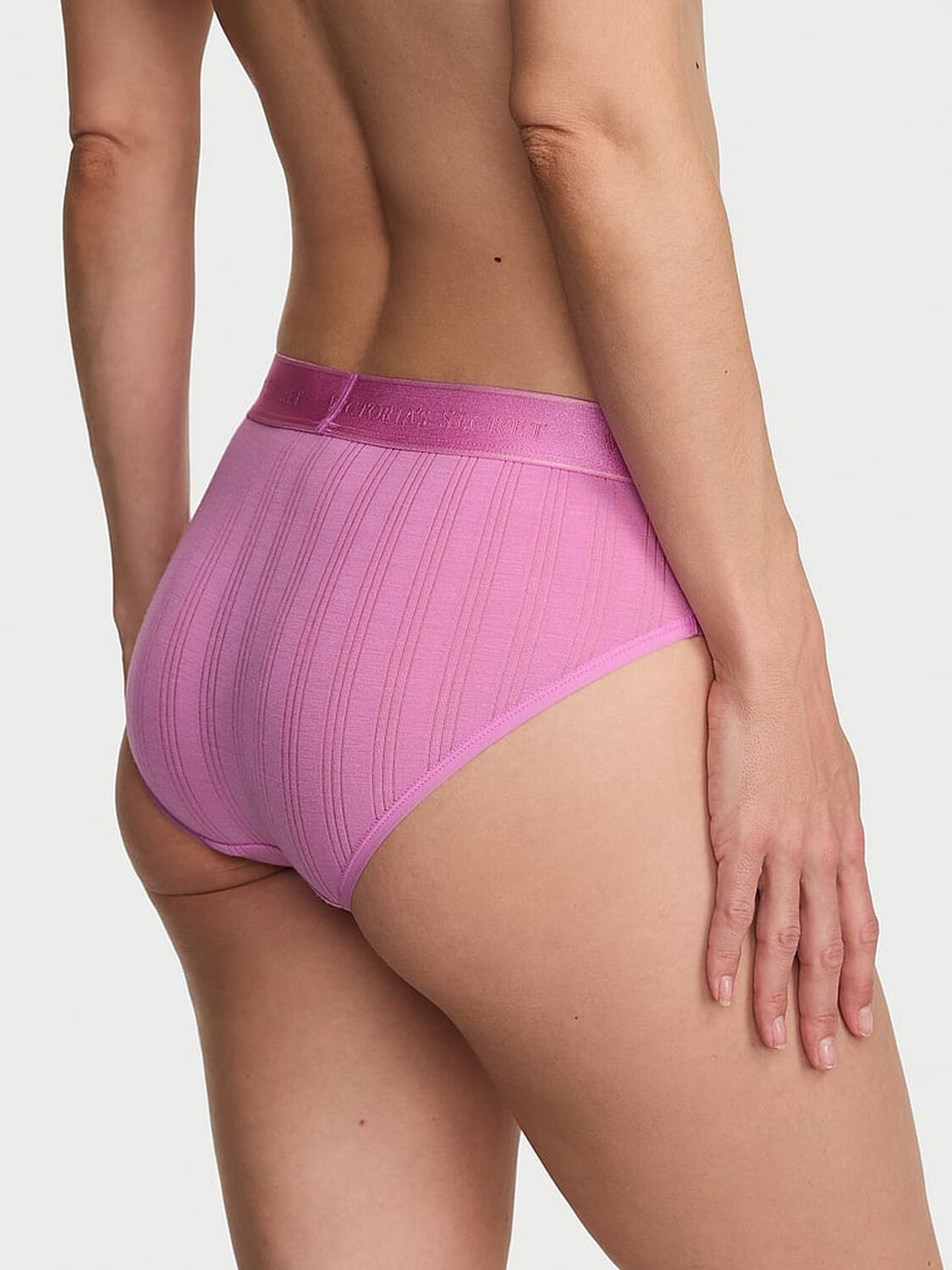 vs Cotton SoSoft&trade; Modal Ultra-Fine Logo Hiphugger Panty Pink Lilac 2 of 3 