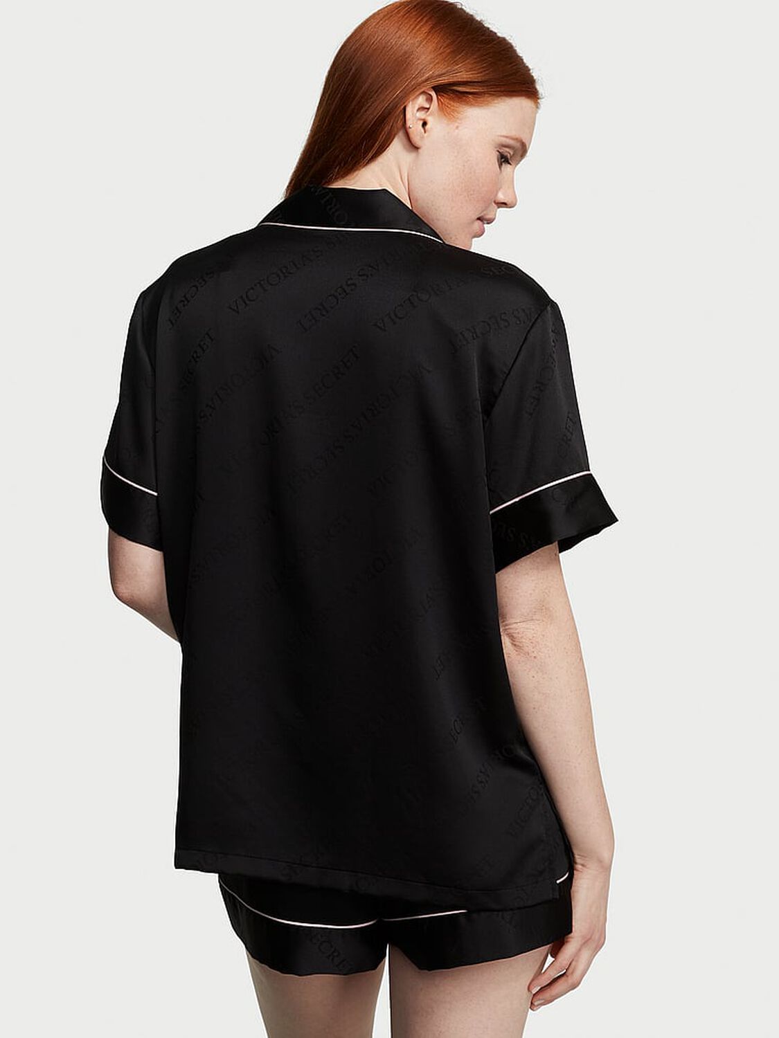 vs Victoria's Secret Satin Short Pajama Set Black 2 of 4 