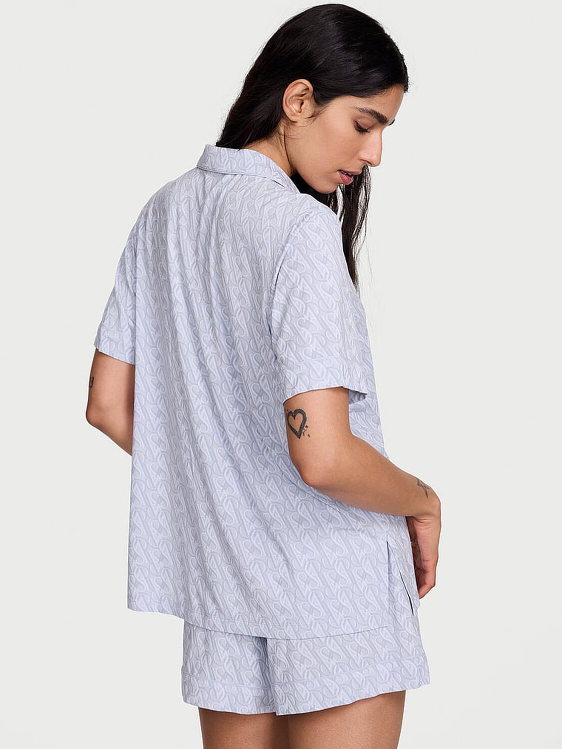 vs Victoria's Secret SoSoft&trade; Modal Short Pajama Set Icy Lavender Logos 2 of 3 