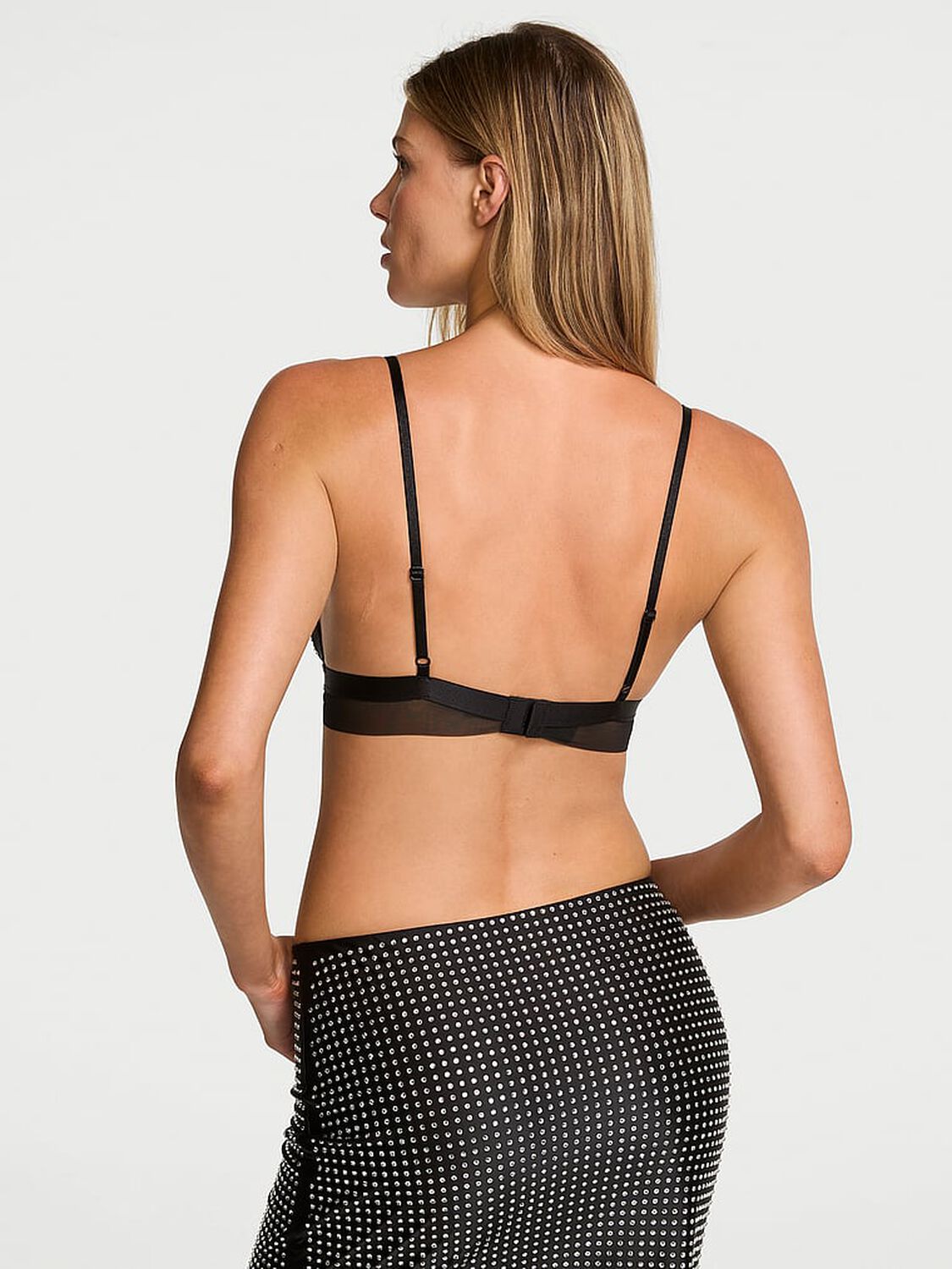 vs Very Sexy Shine Triangle Bralette Black 2 of 2 
